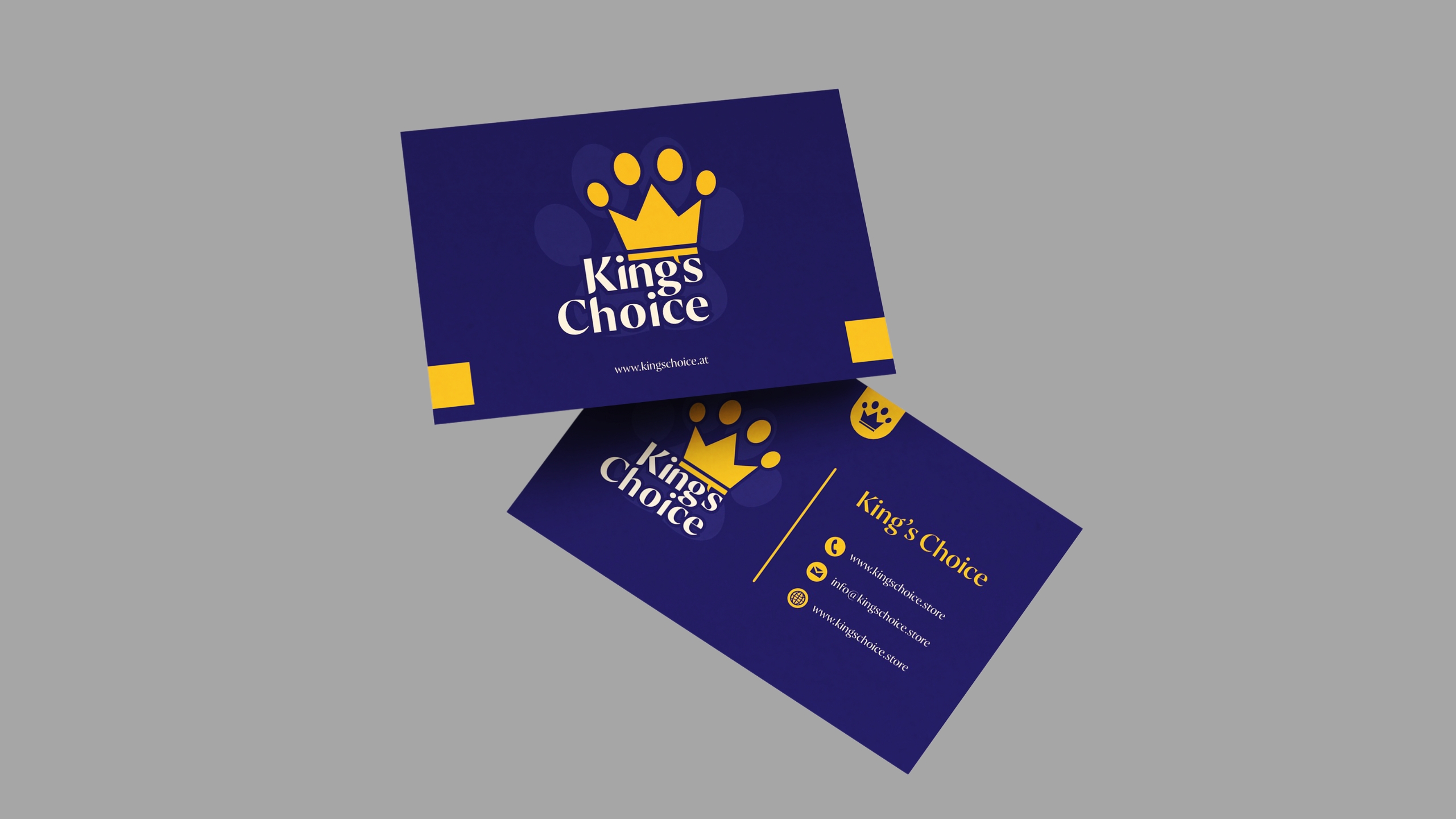 Dizajn vizit kartice za King's Choice